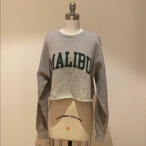 Brandy Melville Cropped “Malibu” Crewneck